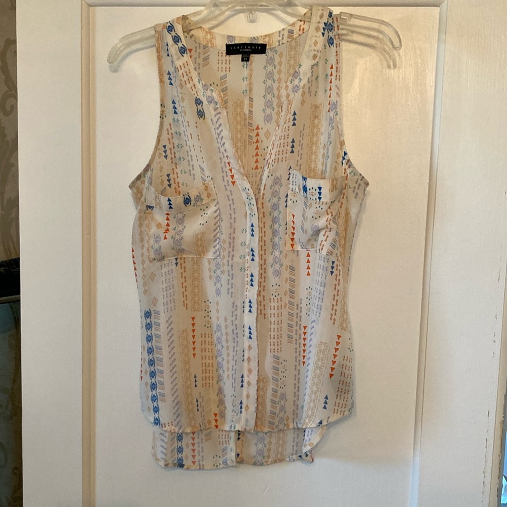 Sanctuary Clothing button up tank